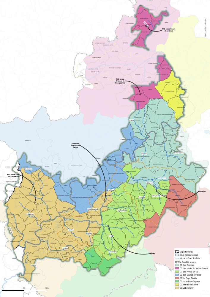 Territoire du Comité de Rivières Morthe - Romaine et PAS