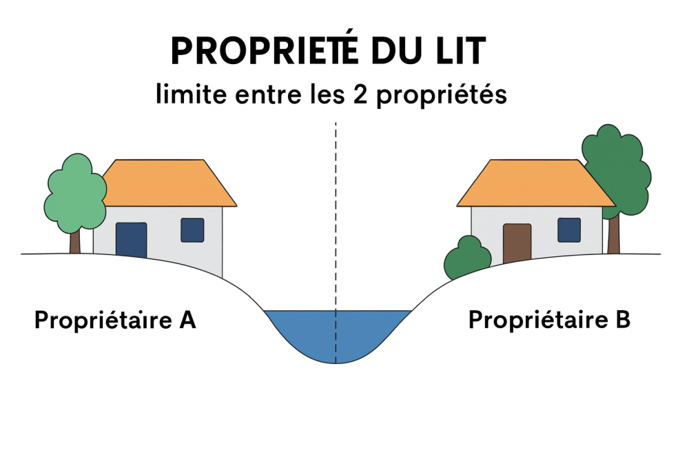 Schéma limite de propriété cours d'eau
